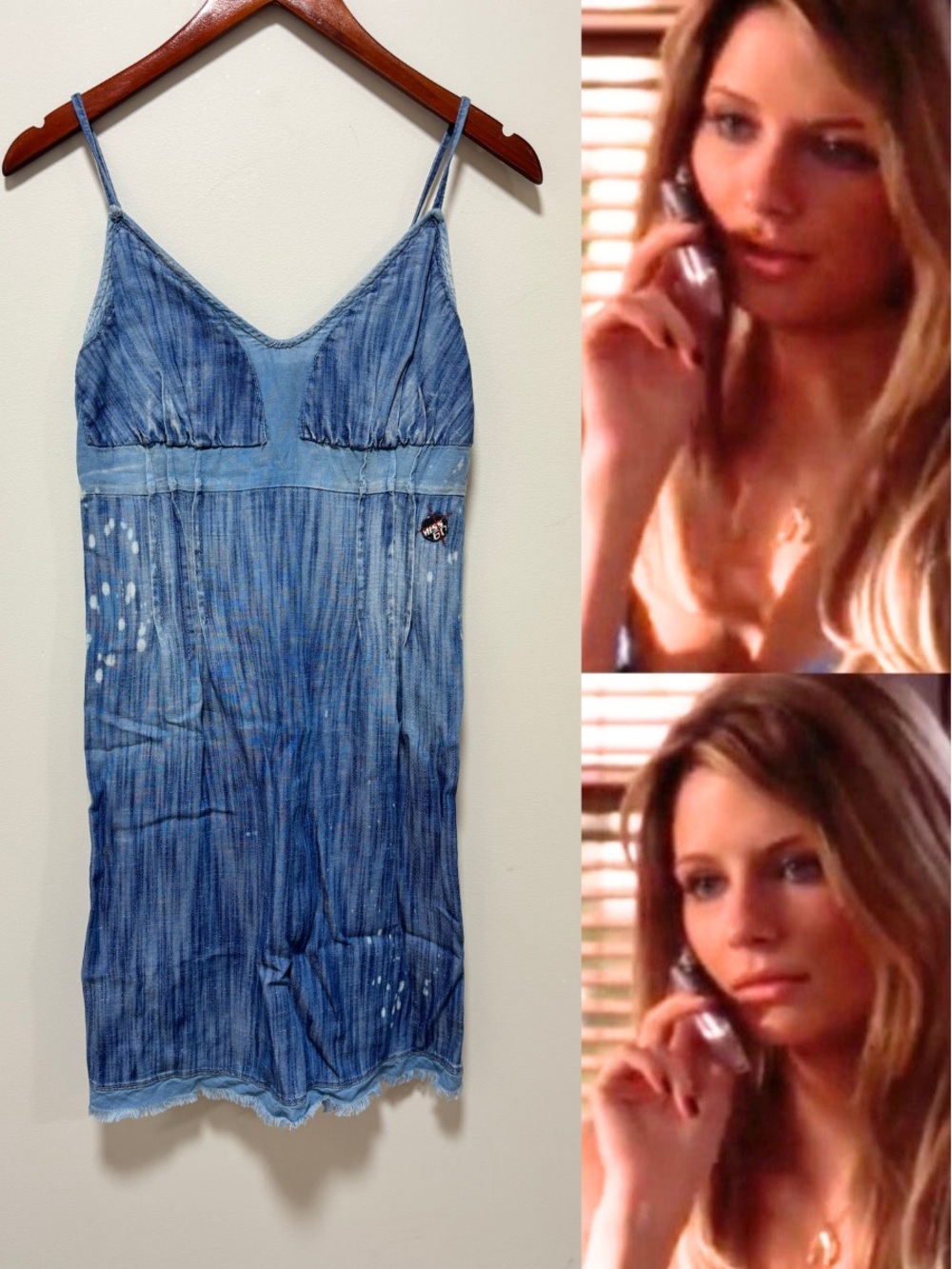 RARE Miss Sixty ASO Marissa Cooper The O.C. Y2K Blue Mini Dress Vintage S - Picture 13 of 14